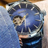 Seiko Presage SSA405J1 Men's Automatic Watch - Blue Open Heart Dial, Blue Leather Strap