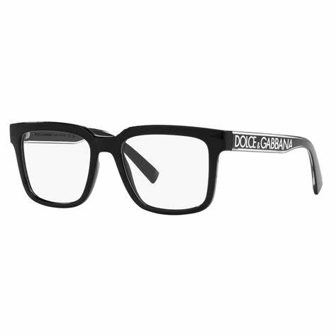 Dolce & Gabbana DG5101 501 A 52 Occhiali da vista quadrati unisex - Montatura nera