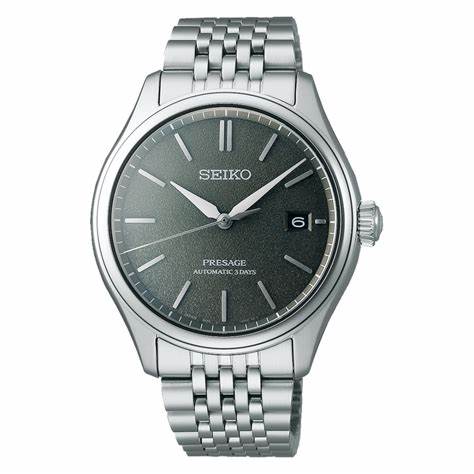 Seiko Presage SPB465J1 Men's Automatic Watch - Green Dial, Stainless Steel Bracelet