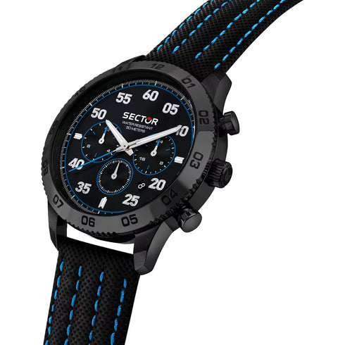 Sector 270 R3251578013 Men's Multifunction Watch – Black Dial, Leather Strap