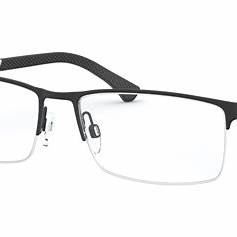Emporio Armani EA1041 3094 Men's Eyeglasses - Black Rubber Frame, 53mm