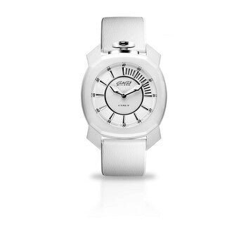 Gaga Milano Frame One 7250FR01M0FLWM0 Orologio da uomo in ceramica bianca 44 mm