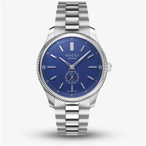 Gucci G-Timeless Automatic YA126389 Men's Watch – Blue Dial, Stainless Steel Bracelet