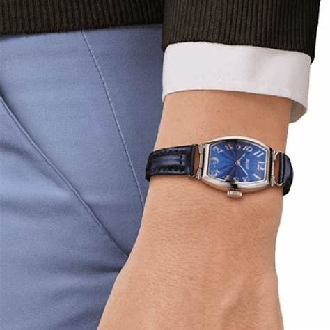 Orologio Tissot Heritage Porto Small Lady Donna - Quadrante blu, cassa in acciaio, cinturino in pelle blu