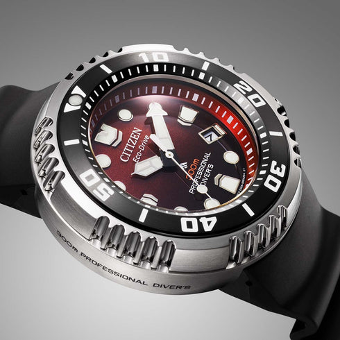 Citizen Promaster BN1024-01Z Men's Red Gradient Dial Diver Watch – Eco-Drive, 46mm, 300M WR