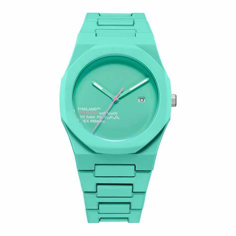 D1 Milano Polycarbon Hot Aqua PCBJ31 Orologio unisex - Policarbonato acquamarina, 40,5 mm