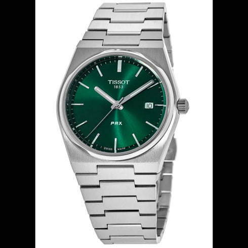 Tissot PRX T137.410.11.091.00 Men's Quartz Watch - 40mm Stainless Steel, Green Dial