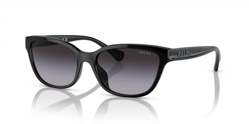 Ralph by Ralph Lauren RA 5307U Women's Sunglasses – Shiny Black Frame with Gradient Grey Lenses