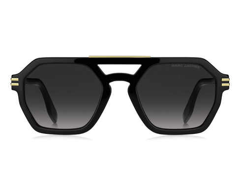 Marc Jacobs MARC 587/S 807/9O Gafas de sol geométricas para hombre - montura negra, cristales degradados grises