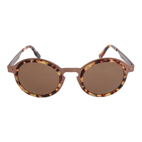 Ermenegildo Zegna Couture ZC0006 38M49 Men's Sunglasses - Tortoise Titanium Frame, Brown Polarized Lenses, 49mm