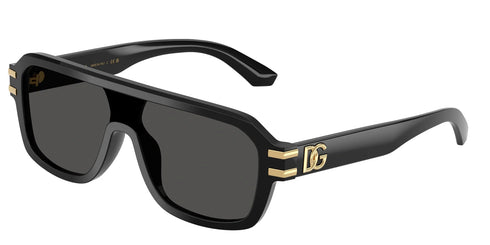Dolce & Gabbana DG4507 501/87 Herren-Sonnenbrille - Schwarzer Rahmen, dunkelgraue Gläser