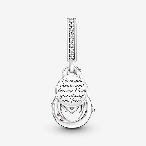 Pandora 793780C01 Infinity Pavé Dangle Charm – Sterling Silver, CZ, “Infinite Love” Engraving