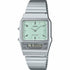 Casio AQ-800E-3AEF Vintage Analog-Digital Watch - Green Dial, Black Resin Strap