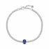 Pandora 590039C01-16 Bracciale tennis Pavé scintillante - Argento 925 con cristalli blu e zirconi chiari, misura 16 cm