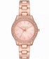 Set regalo orologio e bracciale Michael Kors MK1068SET da donna in tonalità oro rosa - Accenti di cristallo pavé