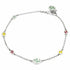 Gucci Interlocking G Multicoloured Enamel Sterling Silver Bracelet - Size 16cm