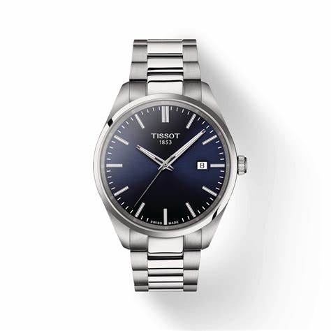 Tissot PR 100 Reloj de cuarzo para hombre T150.410.11.041.00 - Esfera azul, brazalete de acero inoxidable