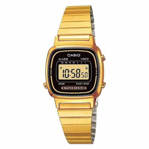 Casio LA-670WGA-1 Women's Digital Watch - Gold-Tone Stainless Steel Band, Vintage Style