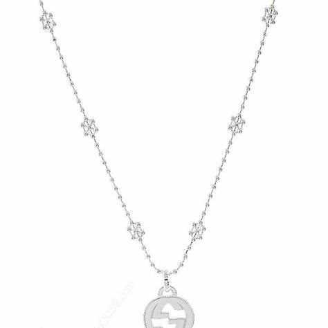 Gucci Interlocking G Sterling Silver Necklace - Model YBB479221001