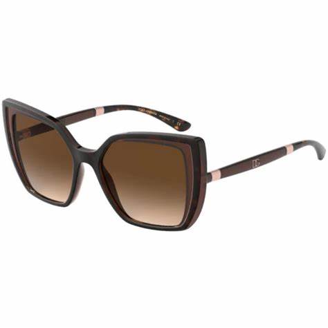 Dolce & Gabbana DG Monogram DG 6138 Occhiali da sole da donna - Acetato marrone, 55 mm