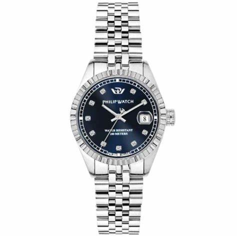 Philip Watch Caribe R8253597593 Orologio da donna - Acciaio inossidabile, inserti in diamanti