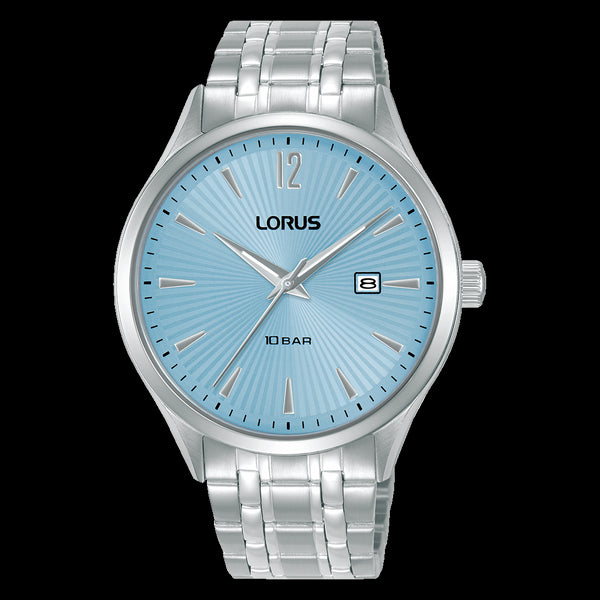 Lorus RH991RX9 Men’s Classic Quartz Watch – Light Blue Dial, 41 mm, 10 ATM