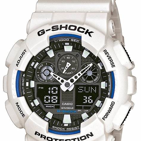 Reloj para hombre Casio G-SHOCK GA-100B-7AER – Blanco Analógico-Digital