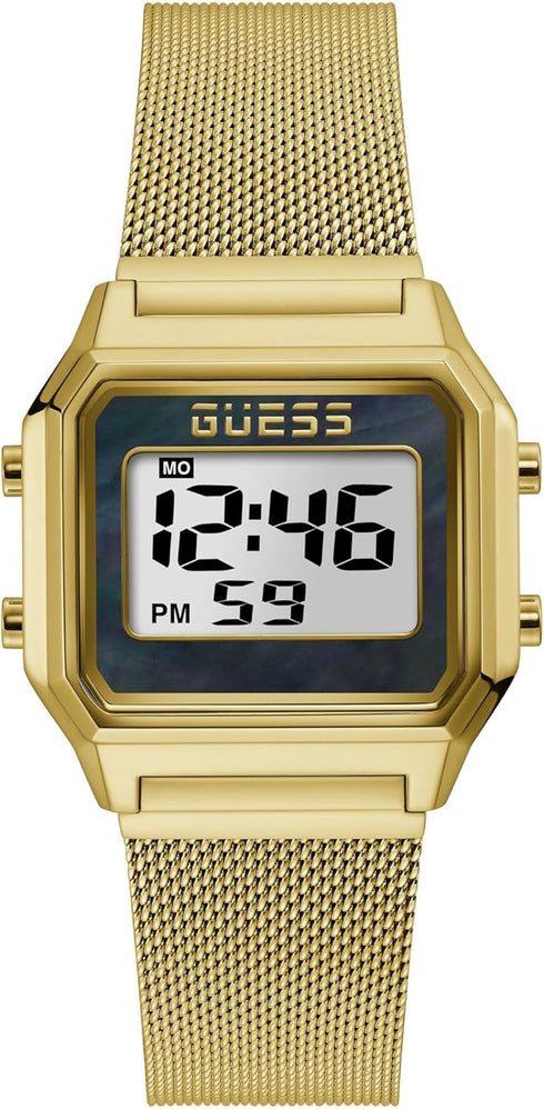 Guess Zoom GW0343L2 Women's Gold-Tone Digital Mesh Watch