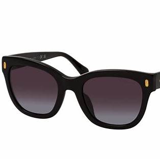 Ralph by Ralph Lauren RA 5301U Women's Sunglasses – Shiny Black Frame with Gradient Grey Lenses