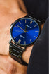 Orologio analogico Casio MTP-VT01B-2BUDF da uomo - Quadrante blu, cinturino nero in acciaio inossidabile