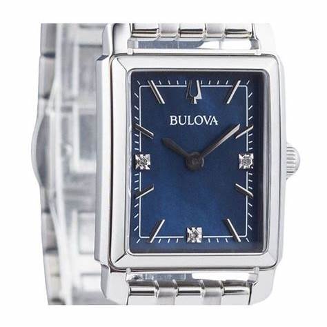 Bulova 96P245 Sutton Women's Watch - Blue Dial, Stainless Steel Bracelet