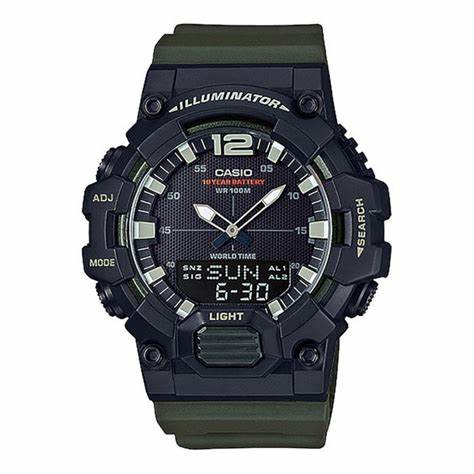 Reloj analógico-digital para hombre Casio HDC-700-3AVCF - Correa de resina verde, batería de 10 años