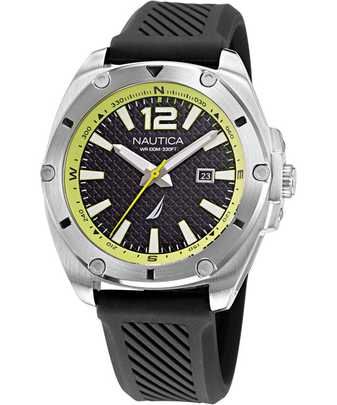 Nautica NAPTCS222 Men's Tin Can Bay Black Dial Watch