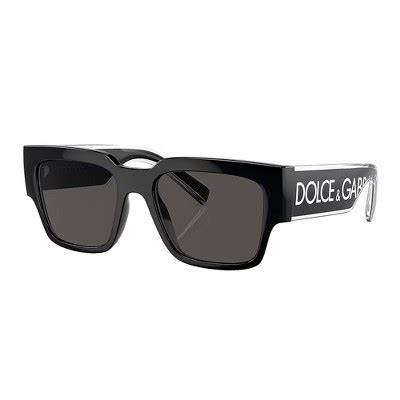 Dolce & Gabbana DG6184 501/87 Unisex Sunglasses - Black Frame, Dark Gray Lenses
