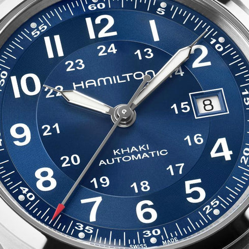 Hamilton Khaki Field Auto H70605540 – 42mm Blue Dial, Leather Strap, 80h Power