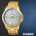 Reloj para hombre Casio MTP-V004G-7B2 - Esfera plateada, correa de acero inoxidable tono dorado