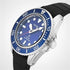 Seiko Prospex SNE593P1 Solar Diver's Watch - 42.8mm Stainless Steel, Blue Dial, Black Silicone Strap