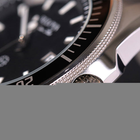 Bulova Marine Star 98B203 Men's Watch - Black Dial, Stainless Steel Bracelet