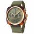 Briston Clubmaster Classic Chronograph 40mm Gold Acetate Green Dial Green NATO Strap 19140.PYA.T.26.NOL