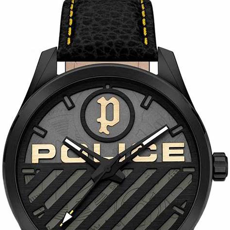 Police Grille PEWJA2121403 Men’s Watch – Black Steel, Grey Dial, 42 mm