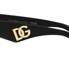 Dolce & Gabbana DG4438 501/87 Unisex Square Sunglasses - Black Frame, Dark Gray Lenses