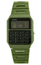 Casio CA-53WB-3BEF Unisex Digital Calculator Watch - Green Resin Strap