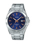 Casio MTP-1308D-2AVDF Men's Analog Watch - Stainless Steel Band, Blue Dial