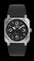Bell & Ross BR 03-92 Diver Orologio automatico in acciaio nero 42 mm - Quadrante nero, cinturino in gomma