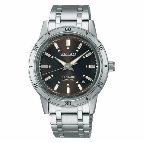 SEIKOSeiko Presage SRPL09J1 Automatic Men's Watch - Brown Dial, Stainless Steel BraceletWATCHESEcecile