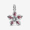 Pandora Stranger Things Demogorgon Large Dangle Charm 793567C01 - Sterling Silver, Clear and Red Stones