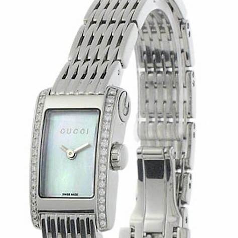 Gucci 8600 Series YA086502 Women's Watch – Mother of Pearl Dial, Diamond Bezel, Stainless Steel Bracelet