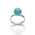 Miluna LID2996 Women's Sterling Silver Ring with Turquoise Sphere