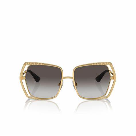 Dolce & Gabbana DG 2306 02/8G 55 Women's Sunglasses – Gold Frame, Grey Gradient Lenses