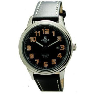 Kienzle Mod. Kienzle Men's Chronograph Watch - Model 790_6091, Black Dial, Stainless Steel Case, Leather Strap